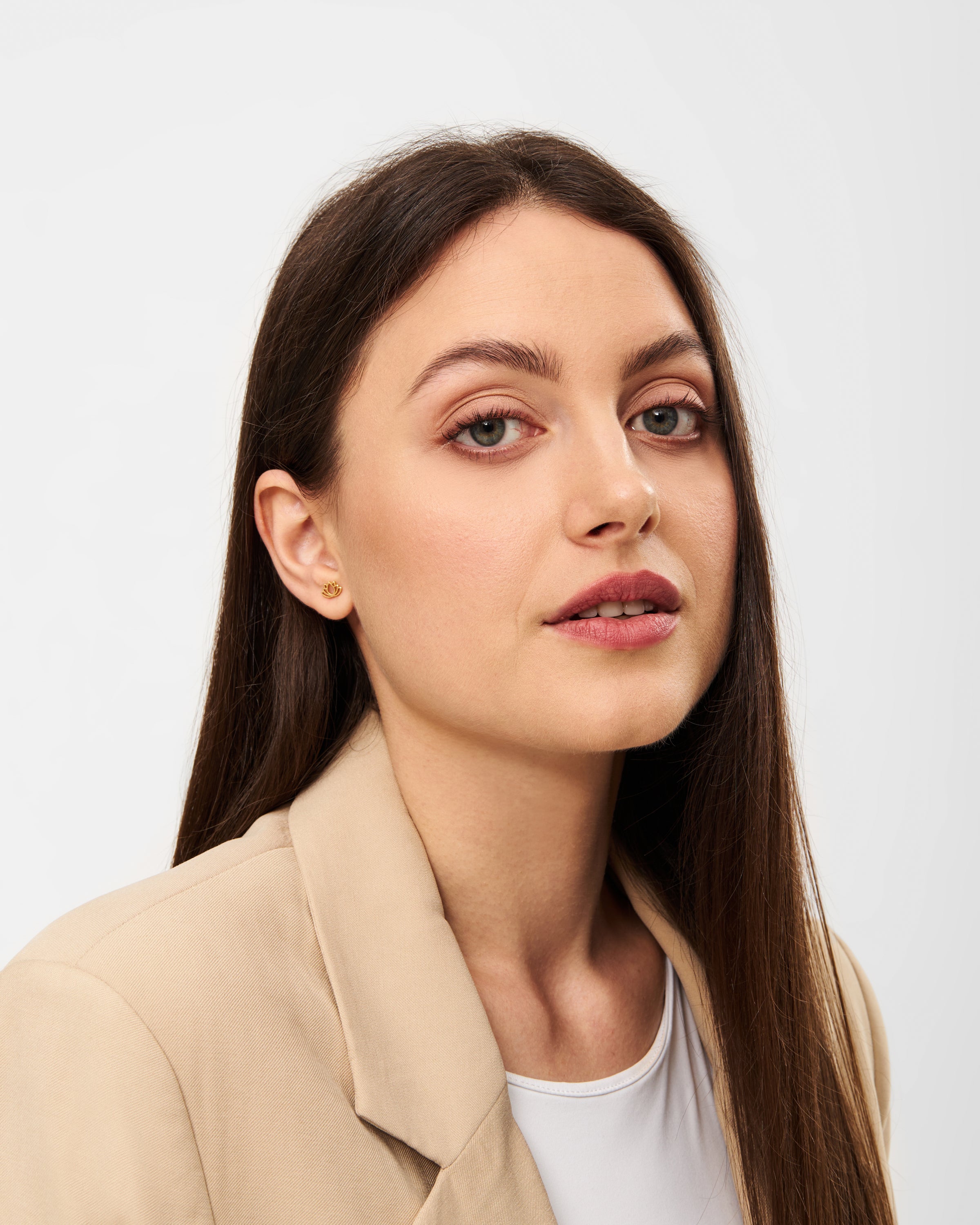 Lotus ørestik - forgyldt